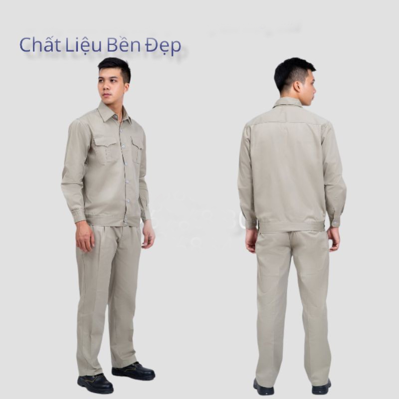 Đồ bảo hộ lao động,đồng phục nhân viên, công nhân thương hiệu Misa vải KaKi màu Ghi MISA06 Đồ bảo hộ lao động,đồng phục nhân viên, công nhân thương hiệu Misa vải KaKi màu Ghi MISA06